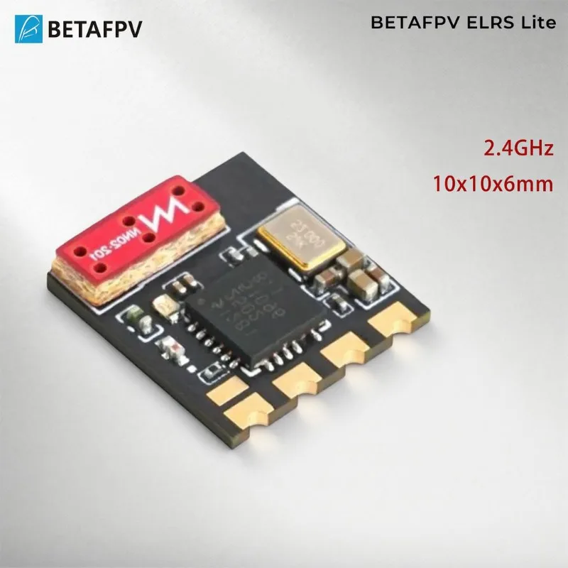 1/2/3 PCS BETAFPV ELRS Lite Long Range Receiver 2.4GHz with Flat+Tower Antenna V1.2 10x10x6mm 5V Input for RC FPV Drone