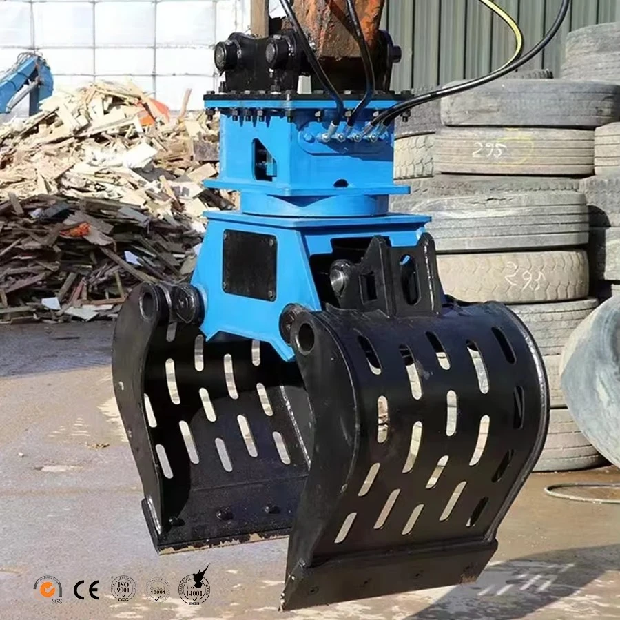 China Manufacturer Grab Stone Wood Grabber Timber Log Grapple / Wood Grab for Excavator