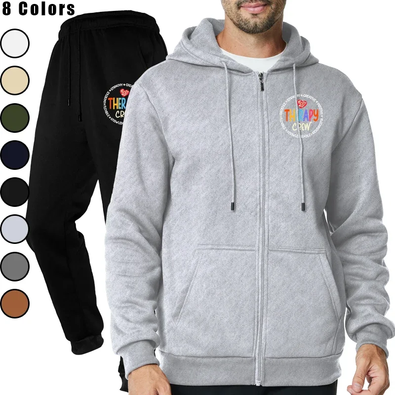 

High Quality Printing Casual Jogging Suit Hot Sales Mens Tracksuit Hooded Sweatshirts and Pants 2 Pcs Set