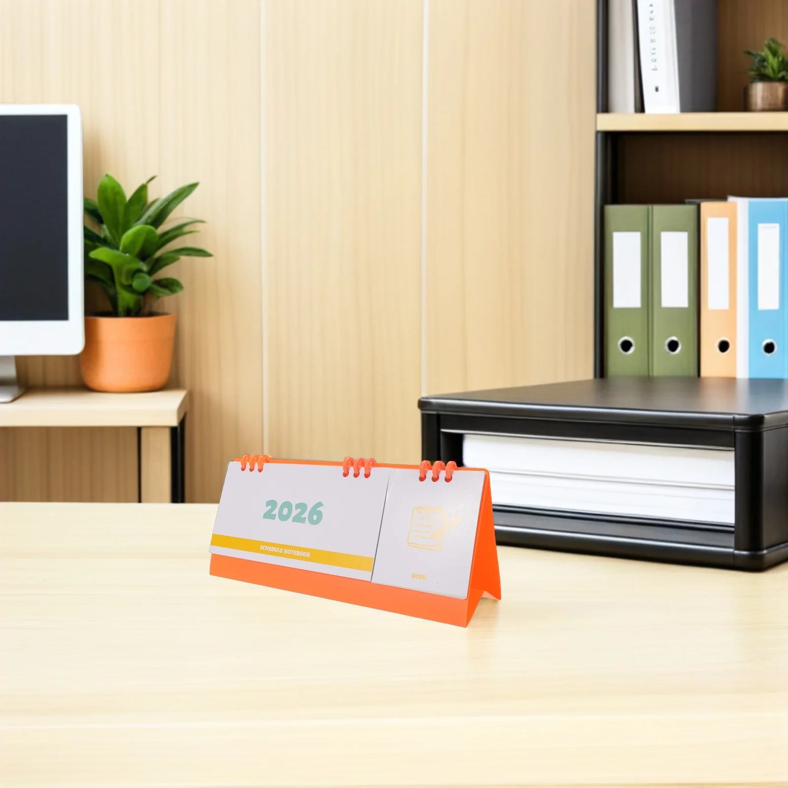 2026 desktop mini espiral encadernado mensal planejador semanal flip organizador de mesa para escritório casa escola professor bloco calendário de mesa