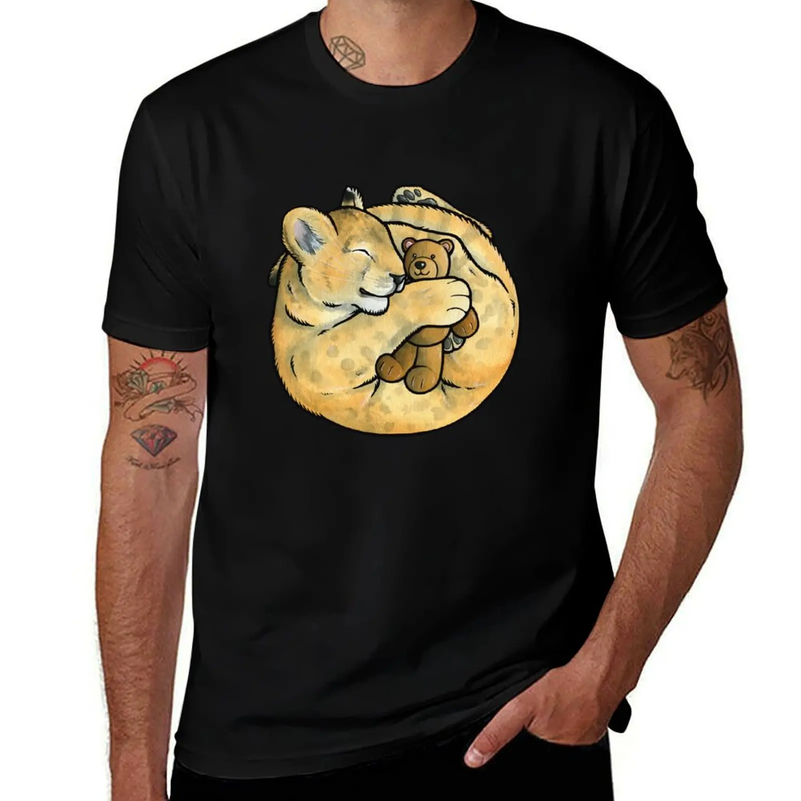 

shirts printed t lion soft 100% man shirts t T-Shirt cotton cotton T-Shirt for t man man for shirts cub Sleeping