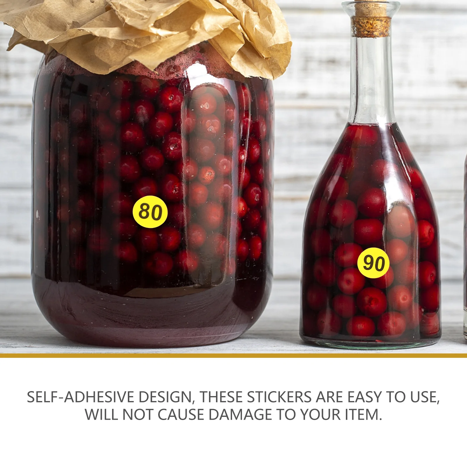 ملصقات أرقام مقاومة للماء، ملصقات تصنيف ذاتية اللصق لتخزين الجرار ومفاتيح الزجاجات وتنظيم رقمي دائري #2