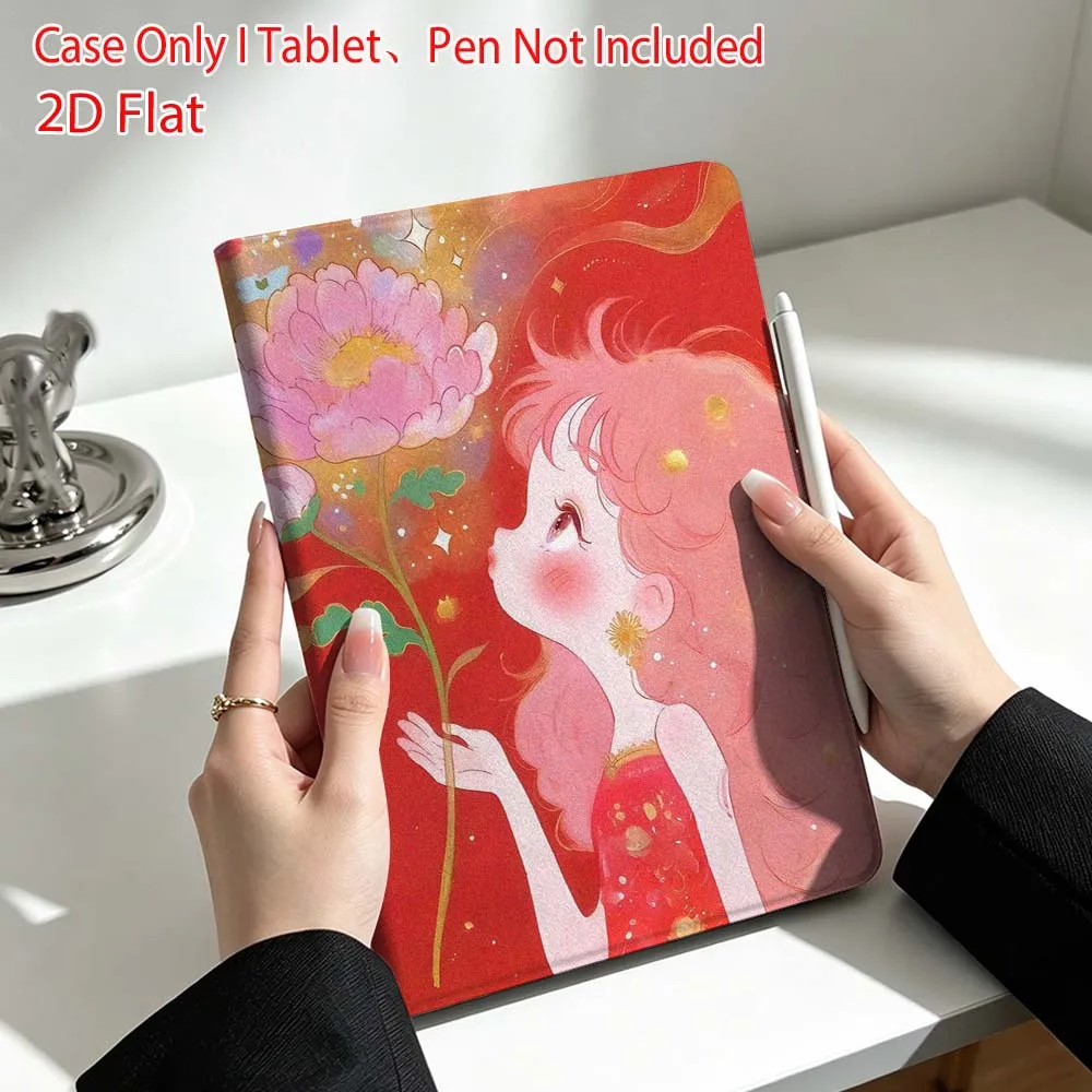 Cartoon Girl Butterfly For Lenovo Xiaoxin Pad Pro Tab P12 P11 11 13 11.2 inch K11 Plus Pen Tray Tablet Case Soft