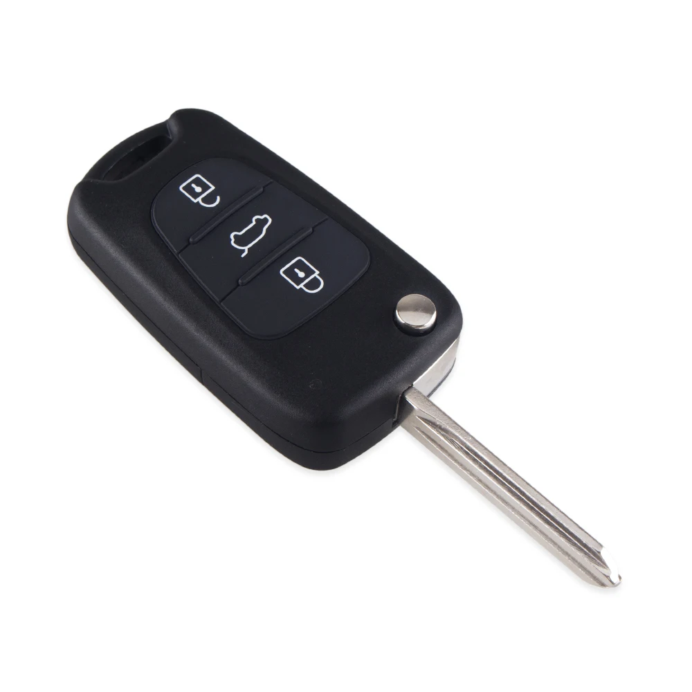 Keyyou para kia k2 k5 sorento sportage 2007 3 botão dobrável flip remoto caso chave do carro escudo lâmina esquerda