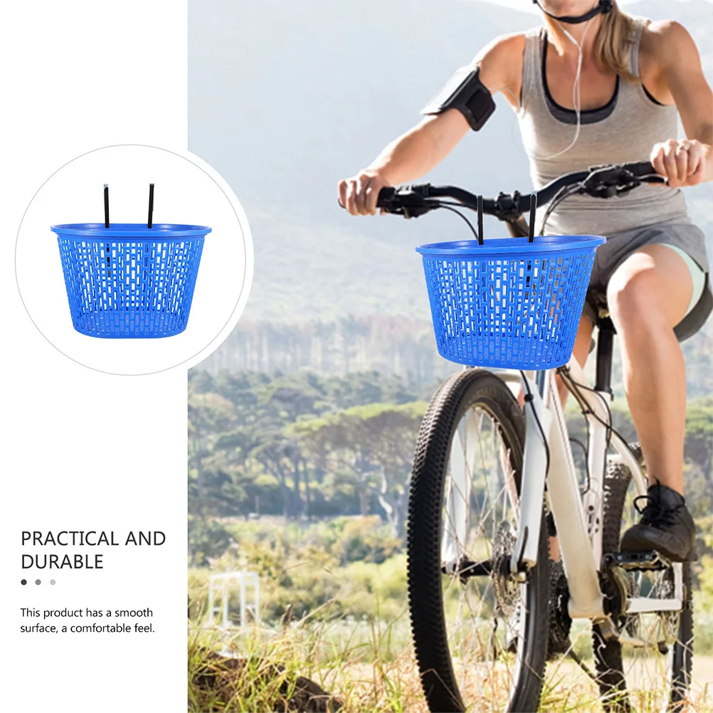 

2pcs Plastic Bike Basket Front Universal Handlebar Storage Container For Mountain Road Cycling Durable Anti-Rust Convenient Fast