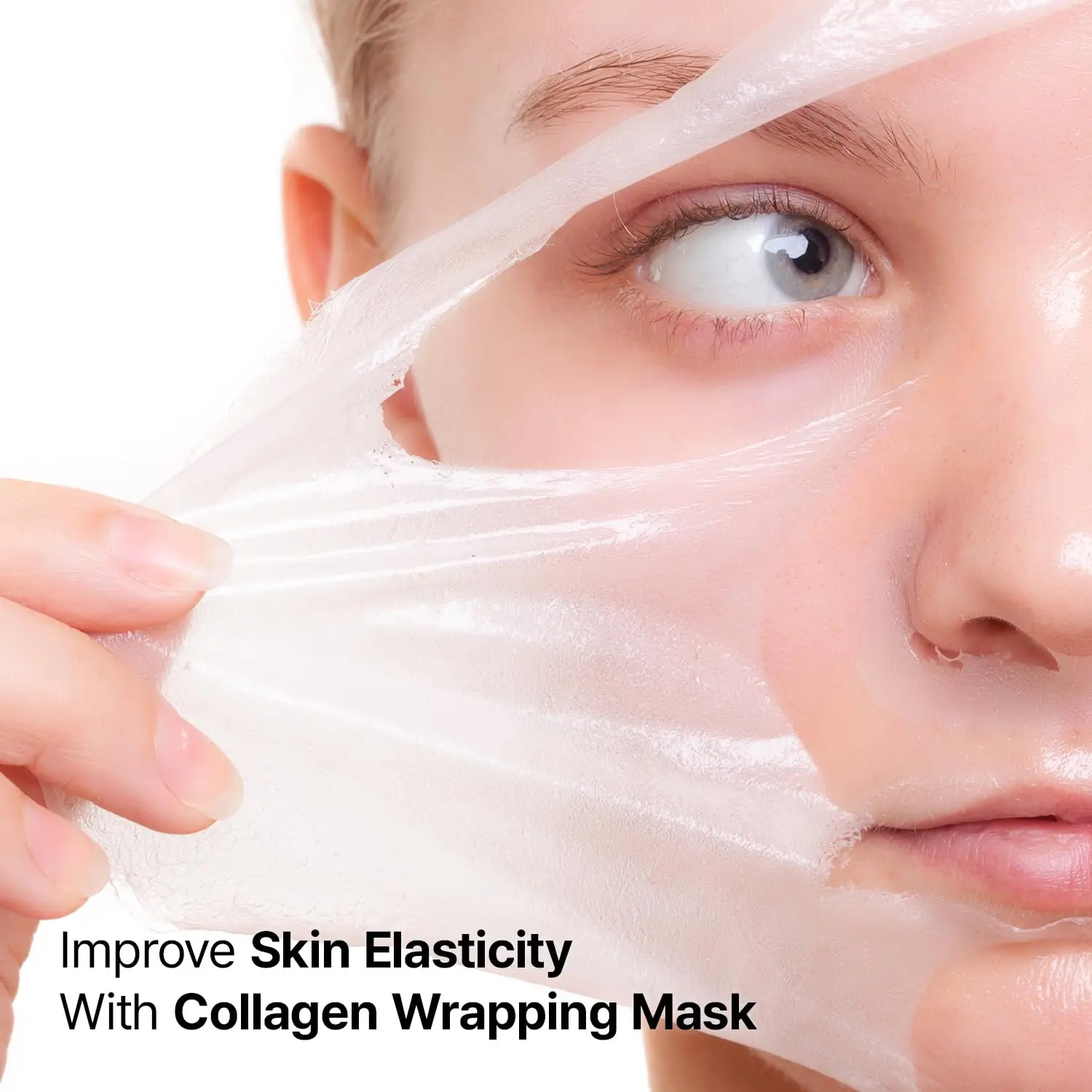 50ml Collagen Mask Baby Collagen Glow Mask Peel Off Mask Korean Face Mask Make Glowy Skin Elasticity Firming With Jelly Brush