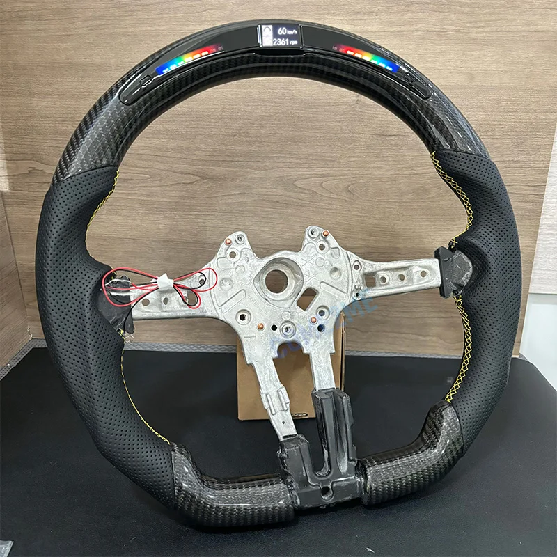 Car Steering Wheel Carbon Fiber LED Style M Sports For BMW F30 F10 F11 F31 F20 F21 F22 F15 F16 F35 F36 F32 F80 M3 M6