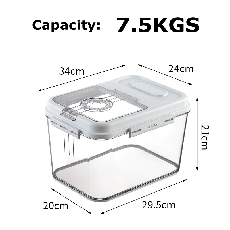 Secchio per riso, secchio sigillato a prova di insetti e umidità, scatola per riporre la cucina, scatola per secchio per riso, secchio per cereali, scatola per riso