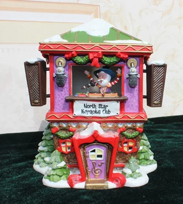 North Star Club Ceramic House Figurine Modern Home Furnishing Living Room Decoration Hand Drawing Porcelain Light Up Ornaments