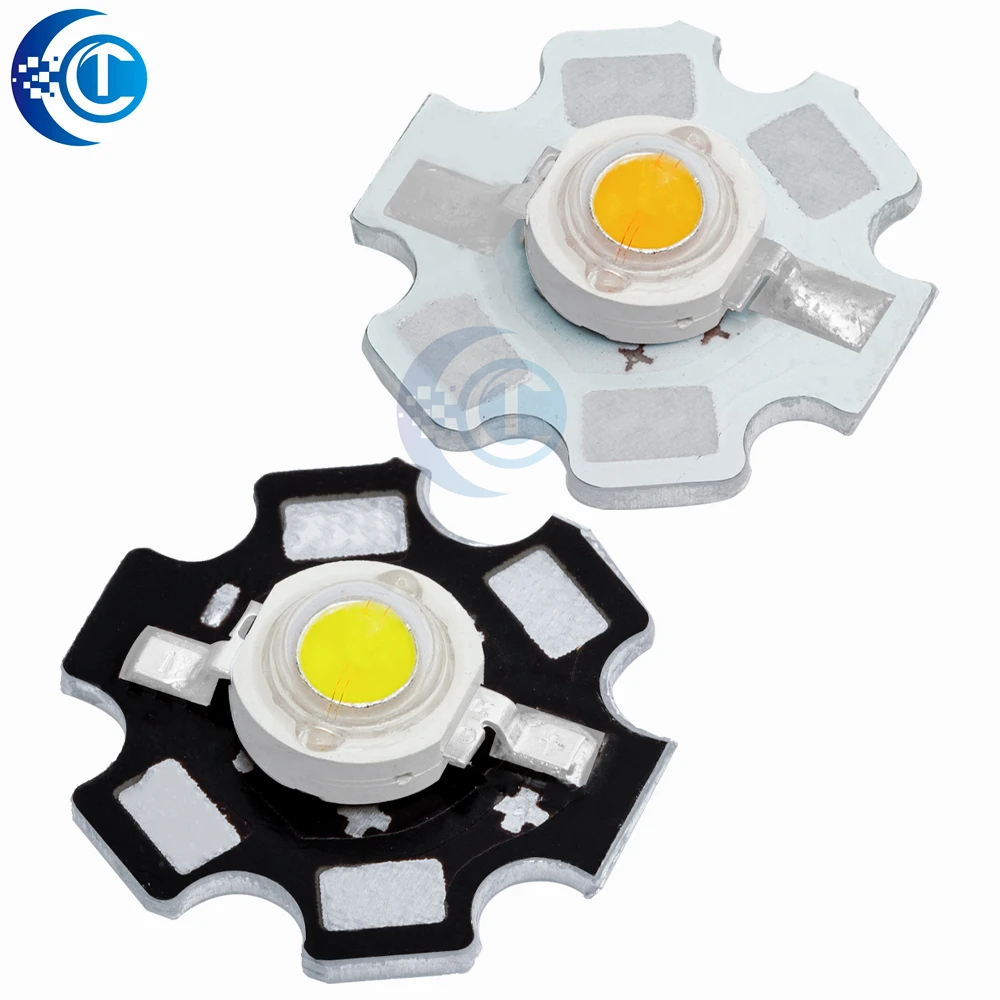 20mm Star PCB 1W Full Spectrum White LED Module with Aluminum Heat Sink, Custom Lighting LED Board 1 Piece