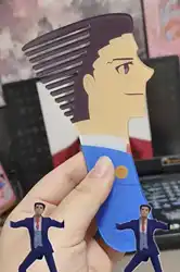 Anime Ace Attorney Phoenix Wright Cosplay Plastic Comb Cartoon Makeup Pettine Ornament Xmas Gift
