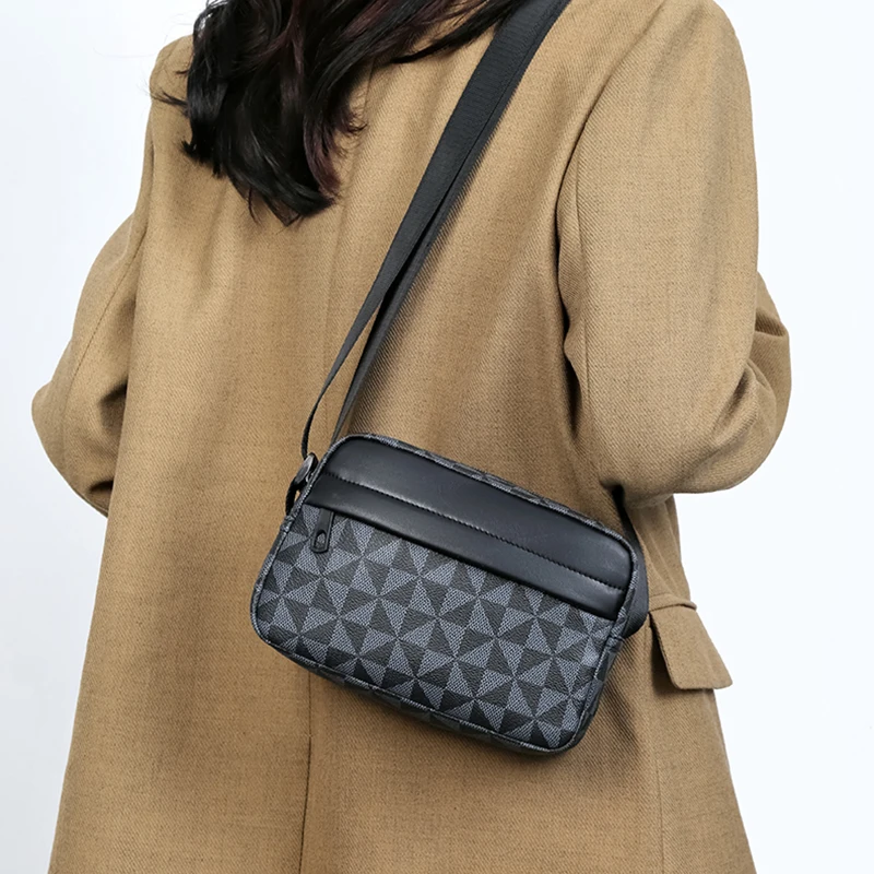 Top-Qualität Pu Leder Männer Taille Packs Business Umhängetaschen für Männliche Mode Reise Lagerung Telefon Schulter Taschen Clutch Tasche – Detail 9