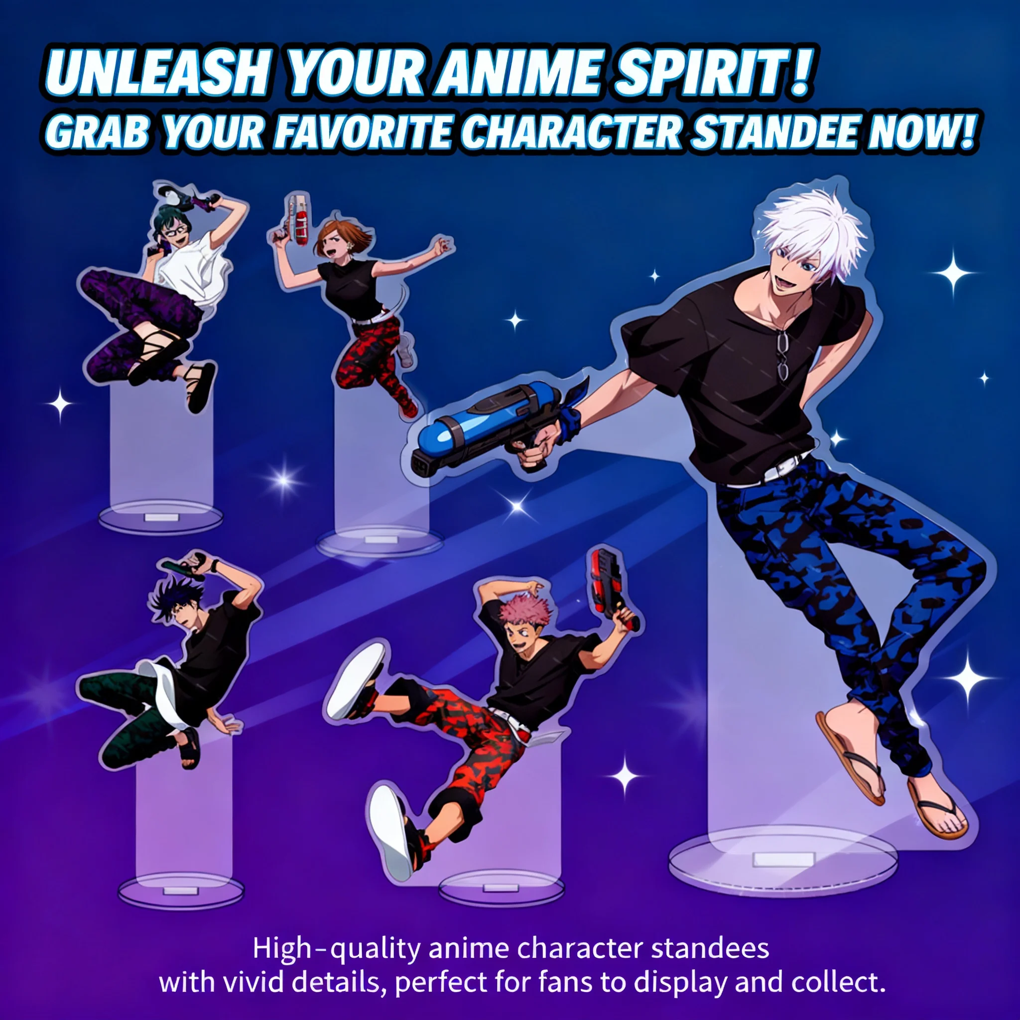 

15cm Jujutsu Kaisen acrylic standee Gojo Satoru Yuji Itadori Megumi Fushiguro water gun style Nobara large stand