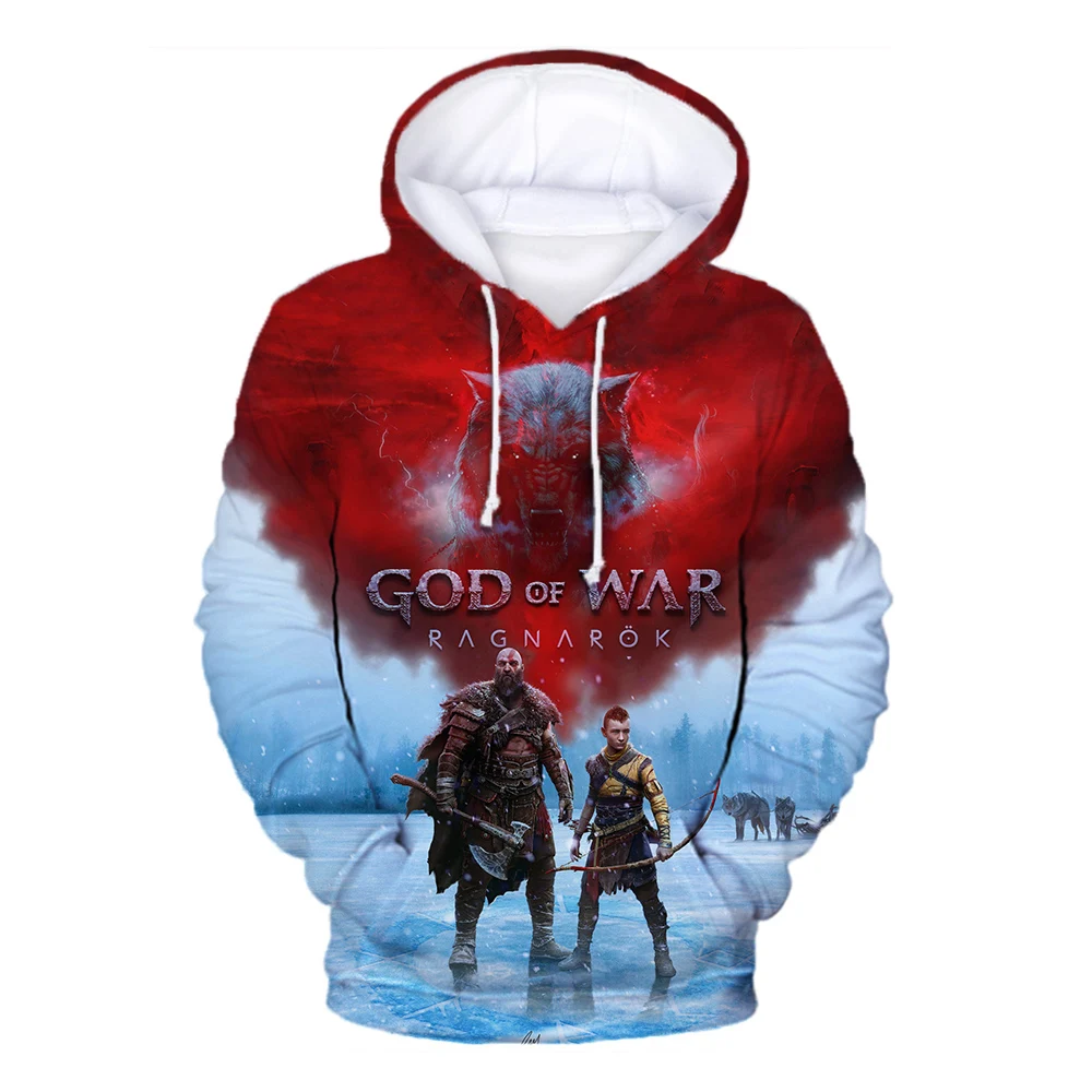 Sweats à capuche God of War Ragnarok pour hommes et femmes, impression 3D du jeu, mode décontractée, sweat à capuche PVD Respzed, pull pour enfants,