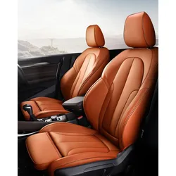 Custom car Seat Covers set leather full set for BMW 5 x5 x6 z4   e70 e71 e72 e85 e86 e89 f15 Car Accessories pink orange brown