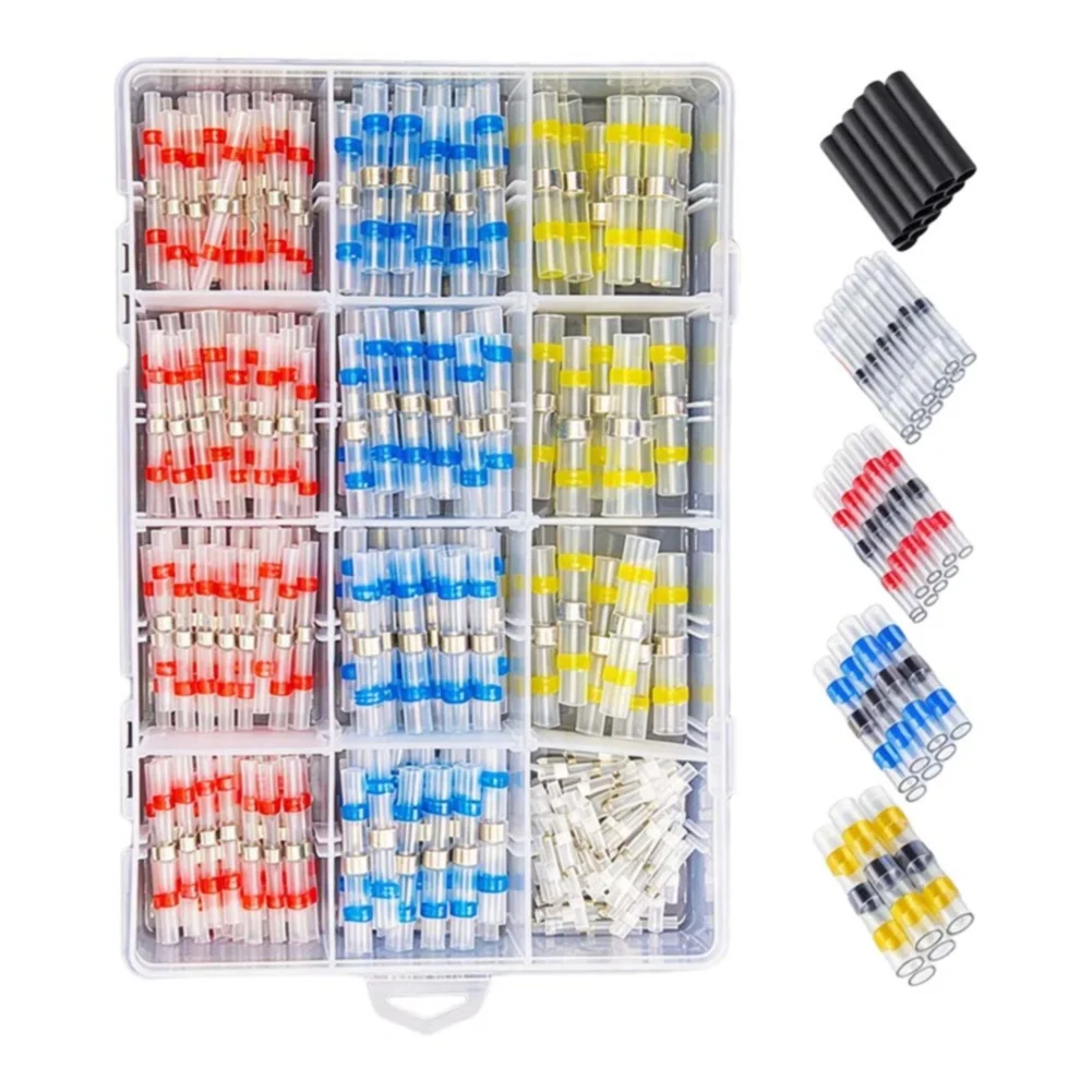 500PCS Waterproof Heat Shrink Solder Ring Terminal Set For Wire For Splice Connection Car Electronics Repair Home Appliance Tool