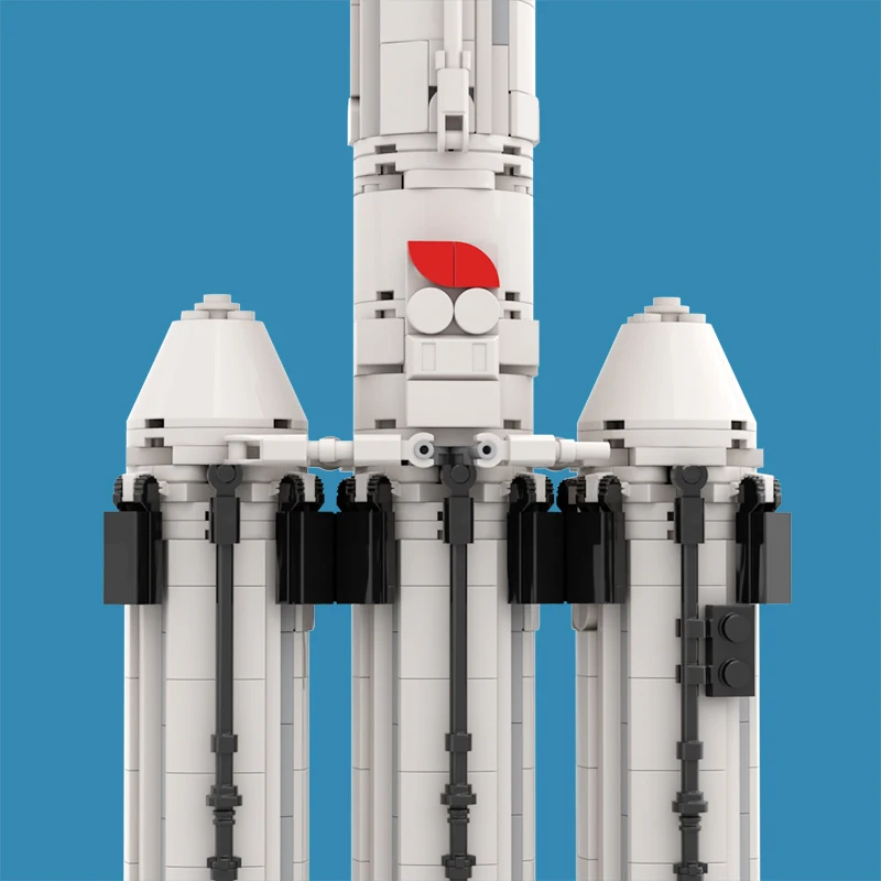 Falcon 9 Heavy Space Rocket Building Block Kit Saturn V scale Outer Mission Satellite Launch Vehicle Brick Model Kid Toy Gift