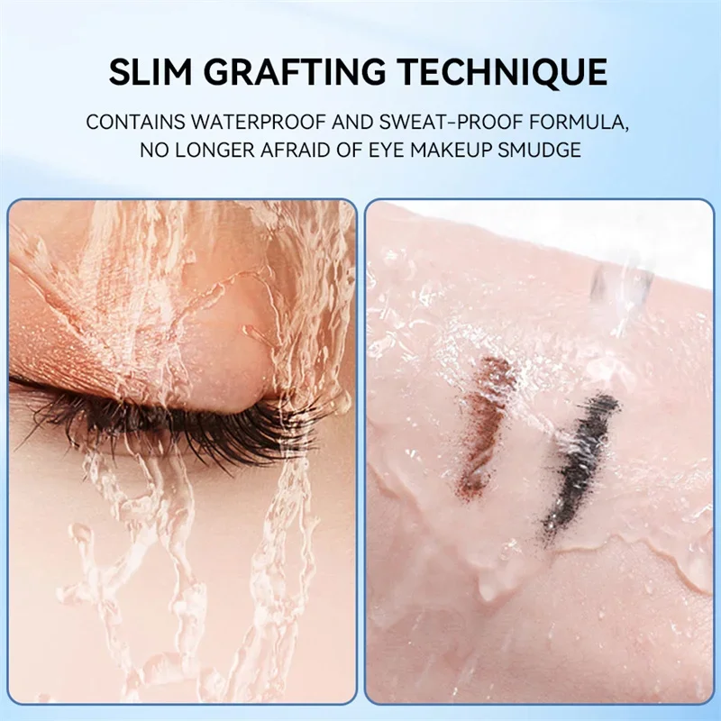 Rímel de alongamento de cílios, à prova d'água, longa duração, sedoso, preto, extensão de cílios, maquiagem, beleza, cosméticos coreanos