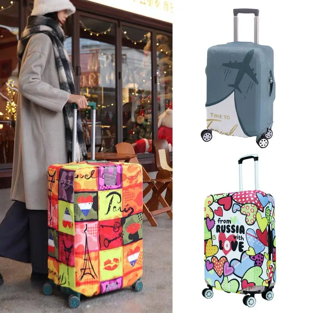 

Мультяшный принт, дорожный чемодан, защитный чехол, чехол на тележке, пылезащитный чехол для багажа, дорожные аксессуары, органайзер для упаковки