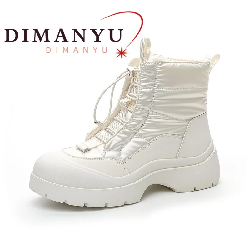 DIMANYU Women's Snow Boots Winter 2026 New Casual Warm Short Boots Women's Flat Thick Snow Boots Women