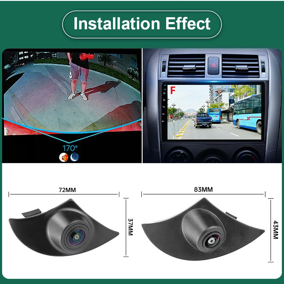 كاميرا ذات رؤية أمامية للسيارات GreenYi AHD لسيارة Toyota FJ Land Cruiser Avensis T25 T27 Hilux Corolla Yaris Prado Proace Hiace نحو Aygo