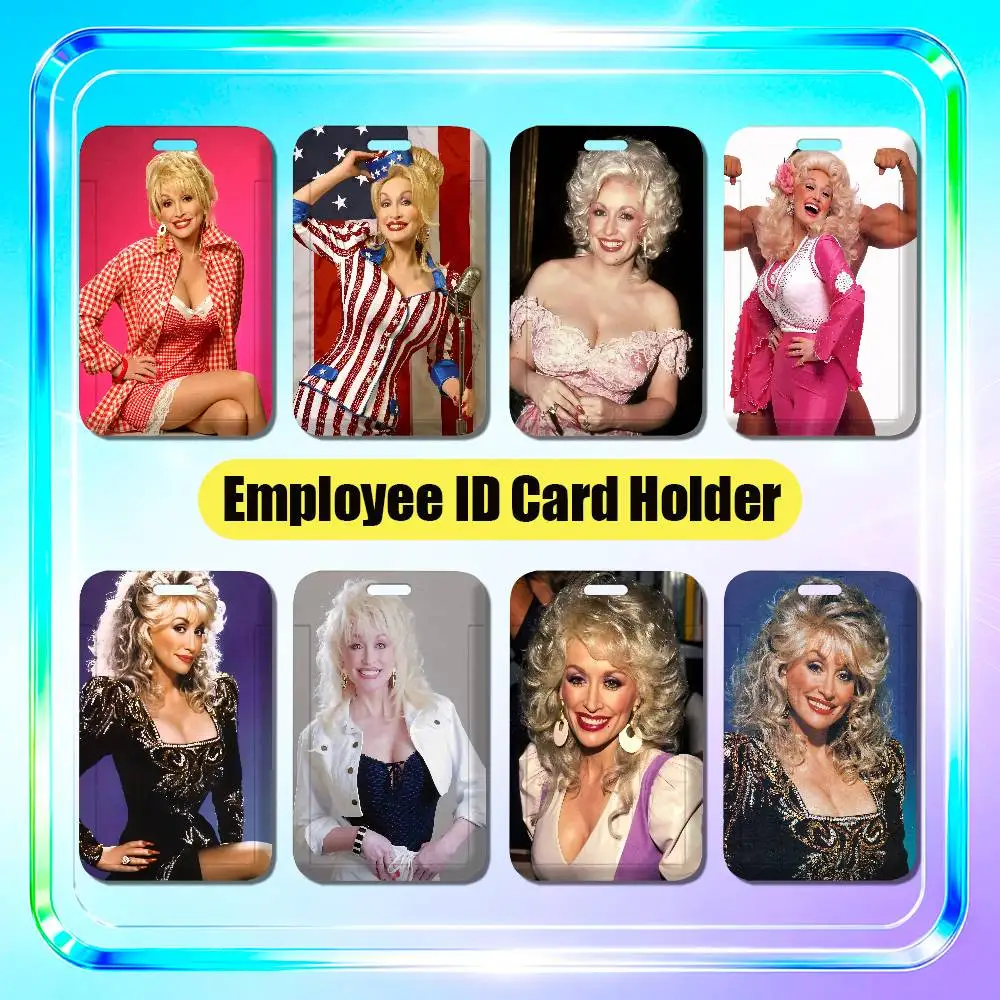 For Dolly Parton Employee ID Card Holder Office Badge Student Bank Work Credit Holders Hard Case Shell