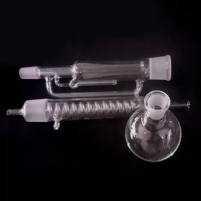 250ml glass soxhlet extractor extraction device with snake condenser, fat extractor laboratory glassware