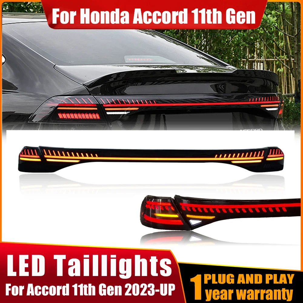 

For Honda Accord 2023-UP Taillight 11th Gen LED Through Taillight Trunk light Eleventh Generation Car Rear Tail Lamp Accessory