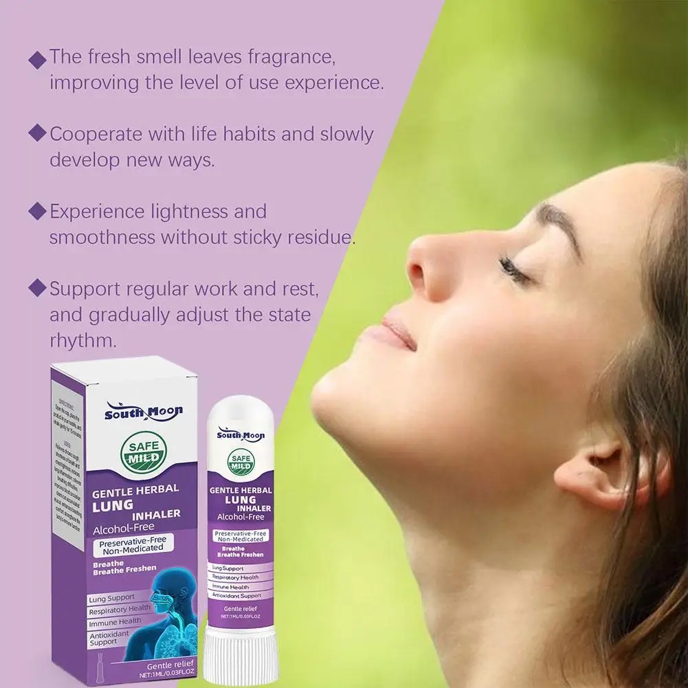 

Herbal Nasal Inhaler Better Breathing Refreshing Mint Scent Liver Clean Stress Relief Body Health Control Portable Nasal Stick