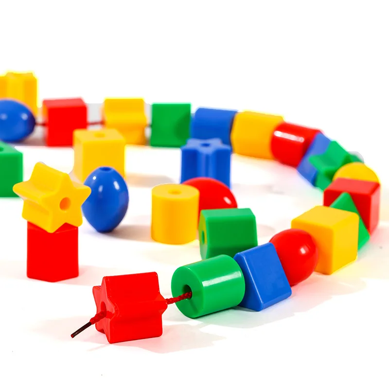 Perles de laçage arc-en-ciel pour les tout-petits, trieur de documents et de formes, jouets Montessori d'apprentissage précoce, motricité fine, enfants d'âge alth