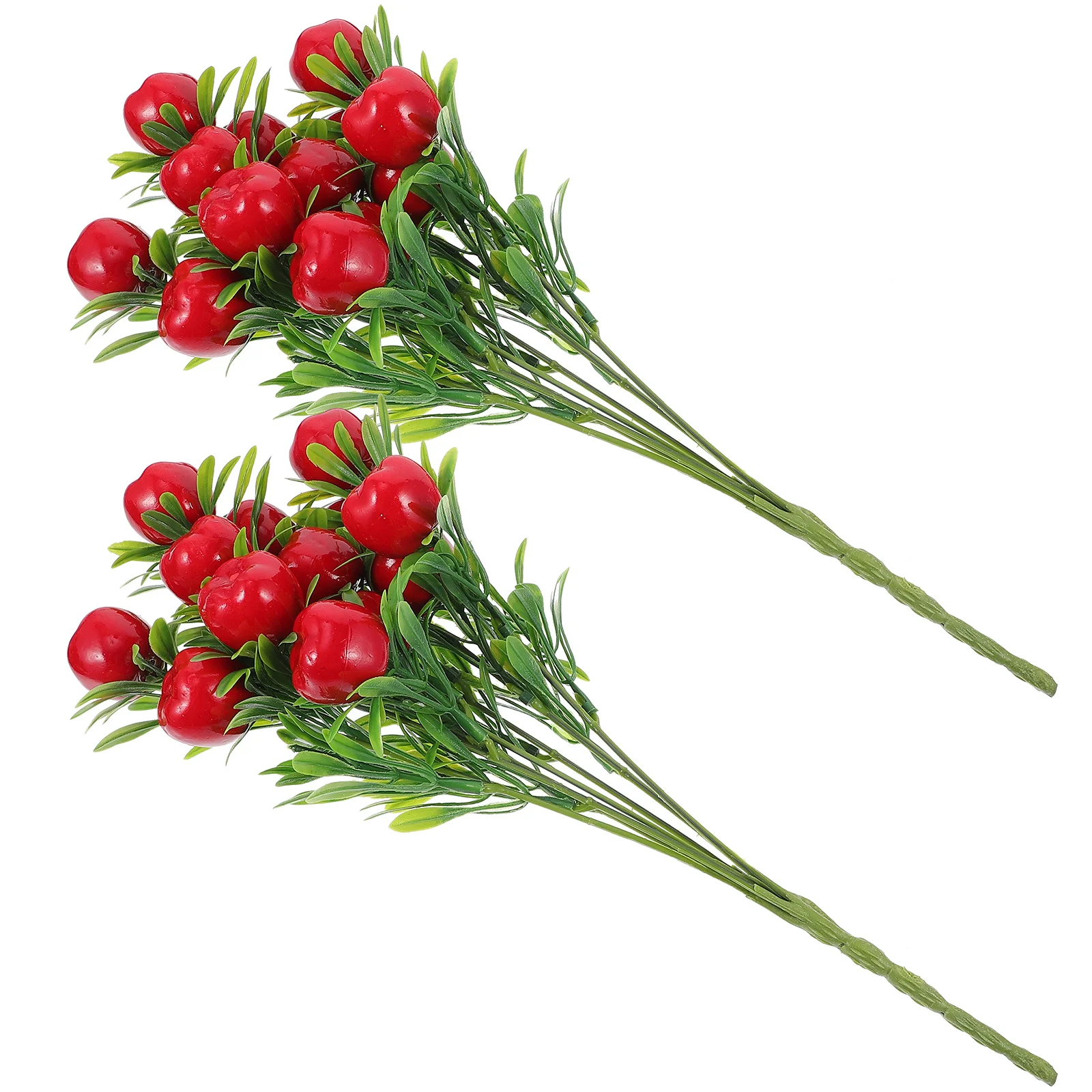 2 قطعة ينبع شجرة اصطناعية فروع الفاكهة وهمية باقة بلاستيكية الديكور للمنزل حديقة حفل زفاف #6