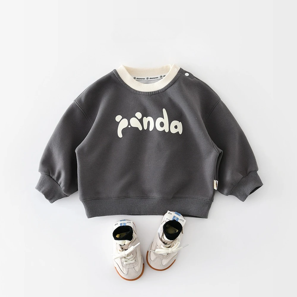 2026 frühling Pullover Kleidung Tops Outfit Neue Jungen Mädchen Herbst Kleidung Kinder Casual Vielseitige Baby Langarm Sweatshirt