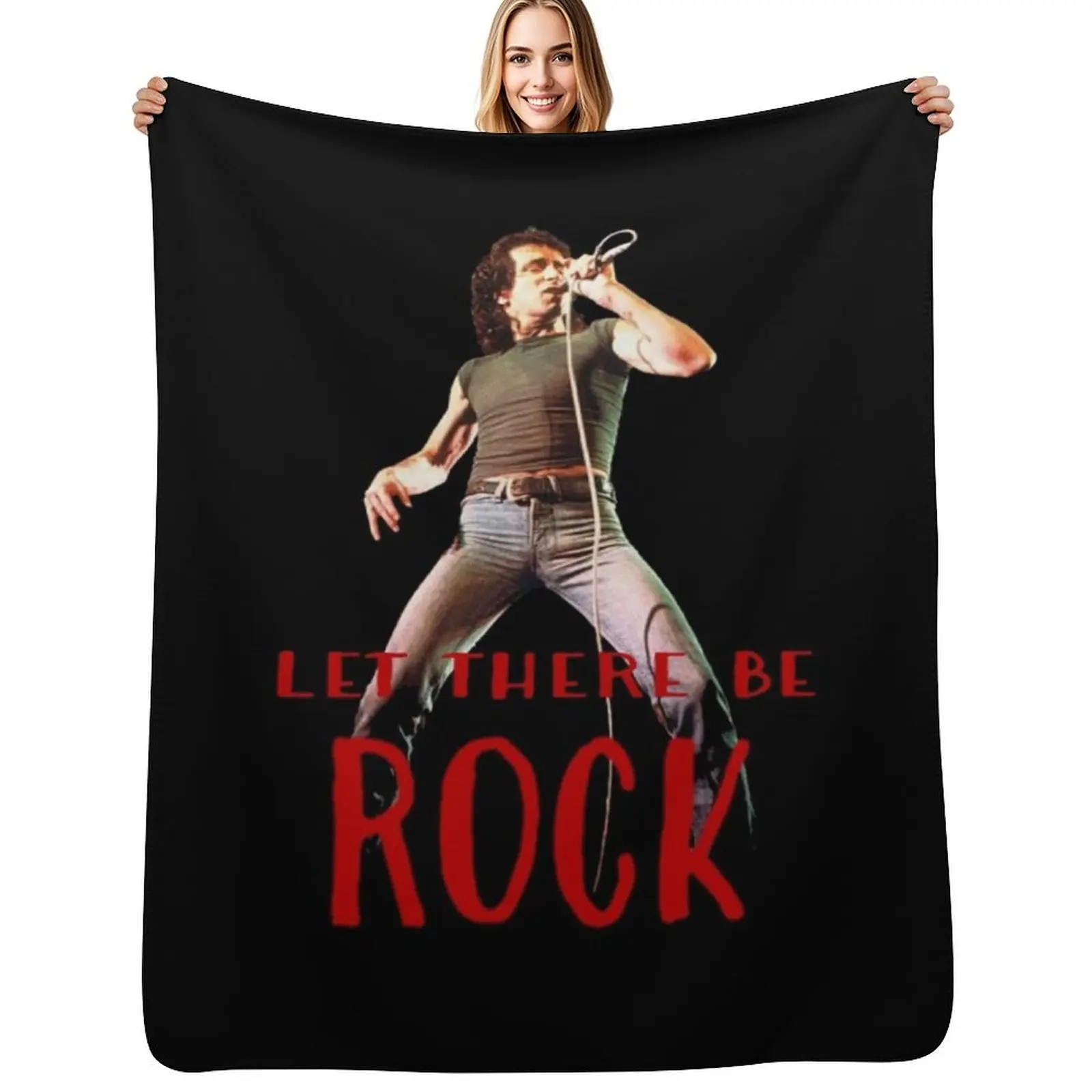 Let there be ROCK Throw Blanket Versatile Cozy Throw Blanket for All Occasions