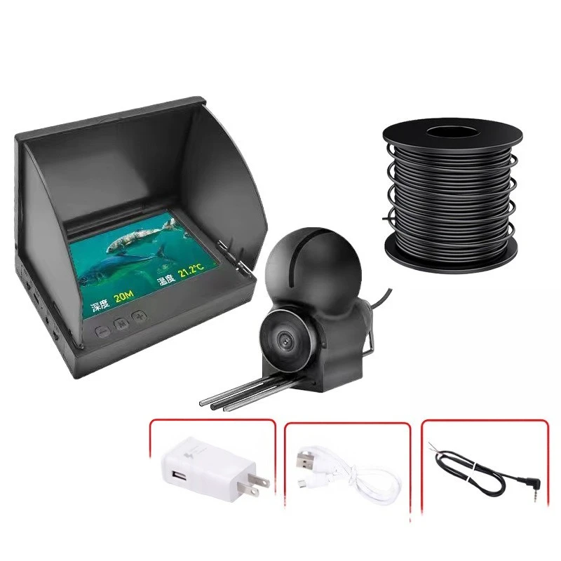 

High definition visual fish finder temperature and depth outdoor fishing anchor fish