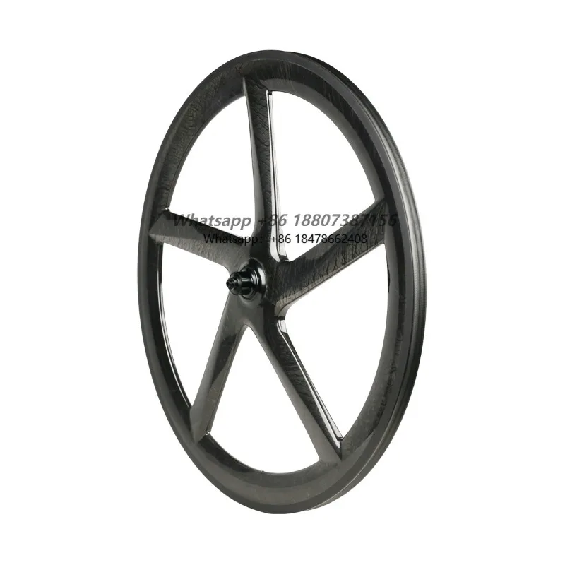 

Carbon Fiber Wheels 5 Spoke Carbon Wheelset 55mm Depth Tubular Time Trial Bicycle Wheels