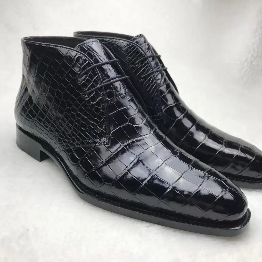 chue new men formal shoes male dress shoes men corodile boots shoes wedding date Business office winter shoes bridegroom view 5