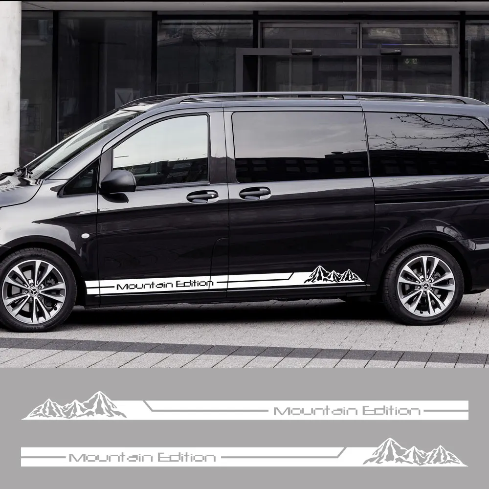 

2Pcs Car Stickers For Mercedes Benz Vito V Class Viano W638 W639 W447 Marco Polo EQV Camper Van Vinyl Decals Tuning Accessories