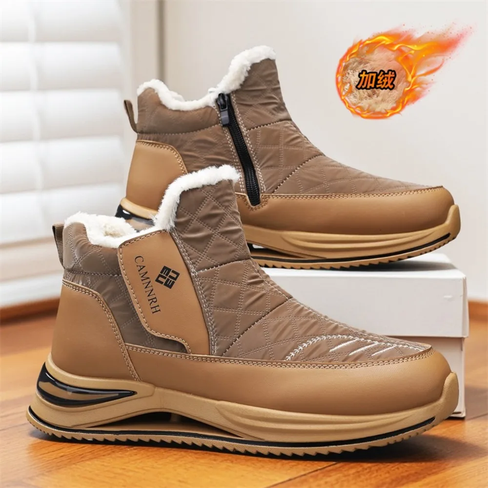 New Winter Boots for Men Snow Outdoor Non-slip Warm Fur Sneakers Lightweight Hiking Shoe Women Broad Sole Boots Chaussure Hommes