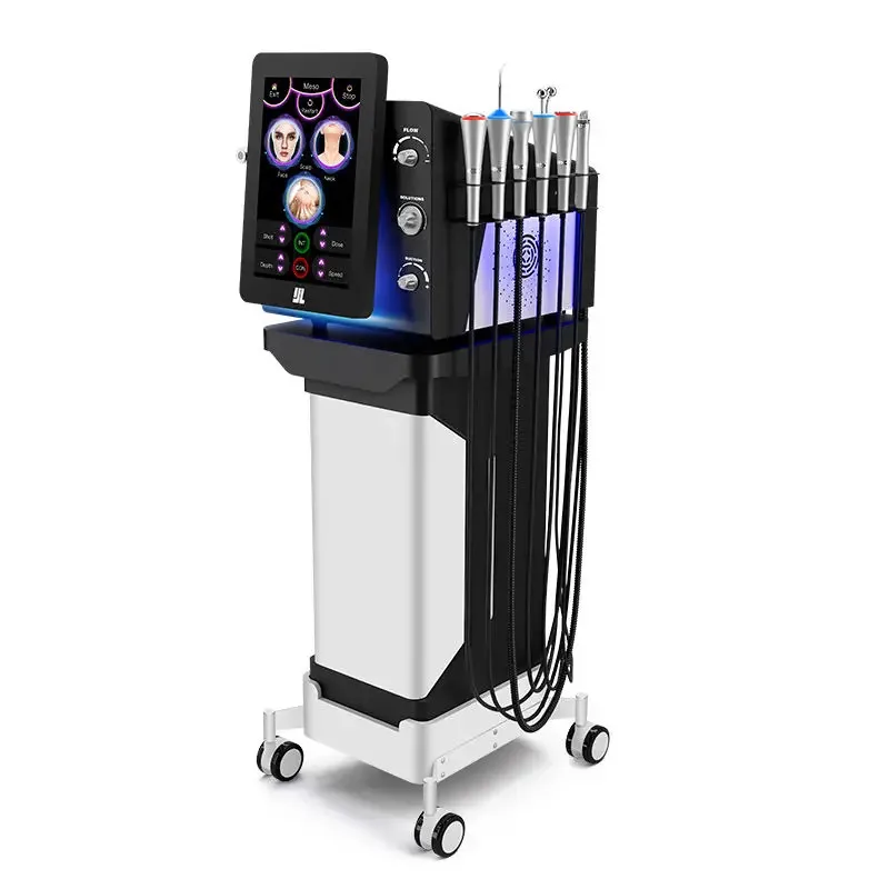 Professional portable deep peeling machine for scalp cleansing, aqua hydro facial, face lifting.