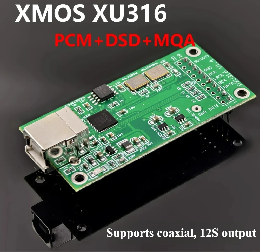 XMOS XU316 USB digital interface supports DSD MQA compatible Amanero sub card 4-layer PCB