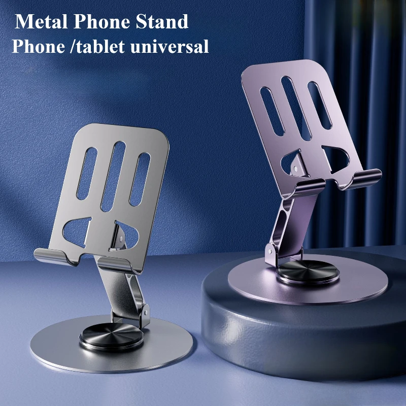 

Phone Holder 720 Rotating Stand Folding Metal Universal Support Stand for Mobile Phones and Tablets Lazy Holder