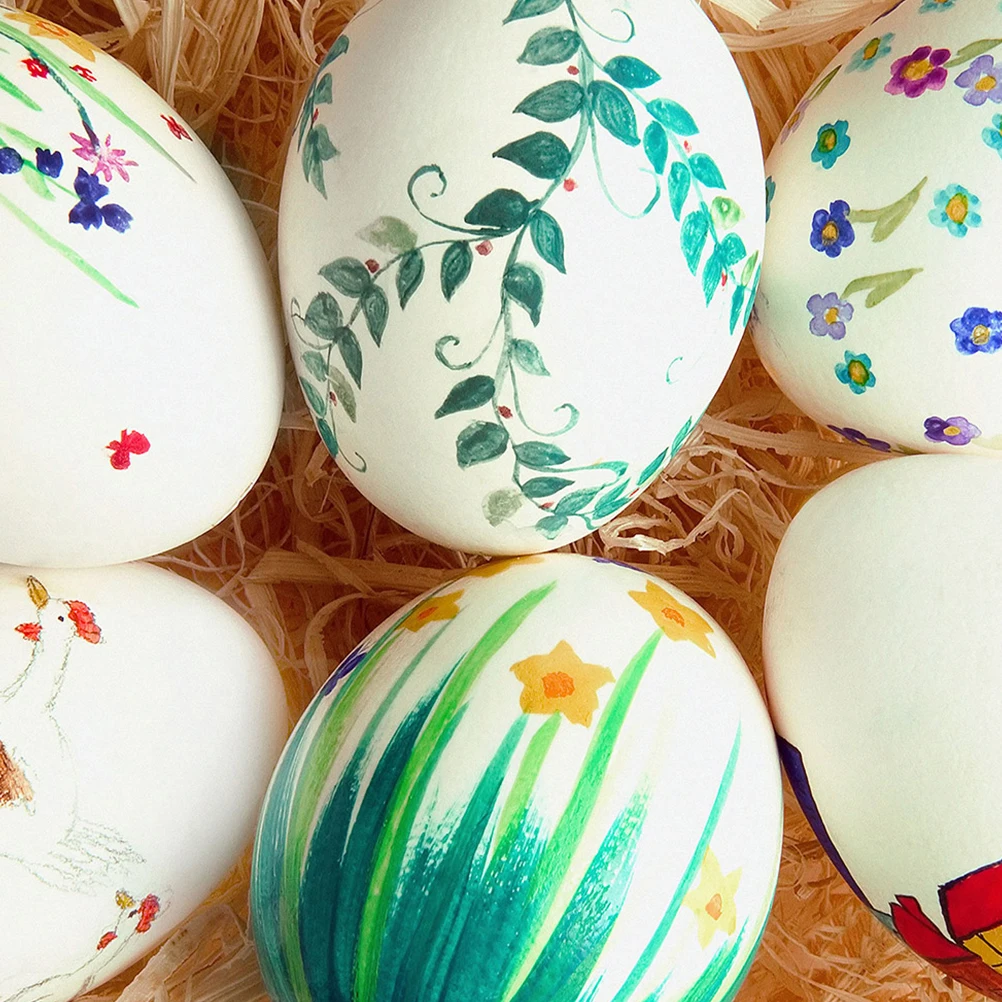 

10 Pcs Solid Foam Egg White Craft Decoration DIY Fake Eggs Easter Party Desktop Props Creative Egg Decorations Restaurant