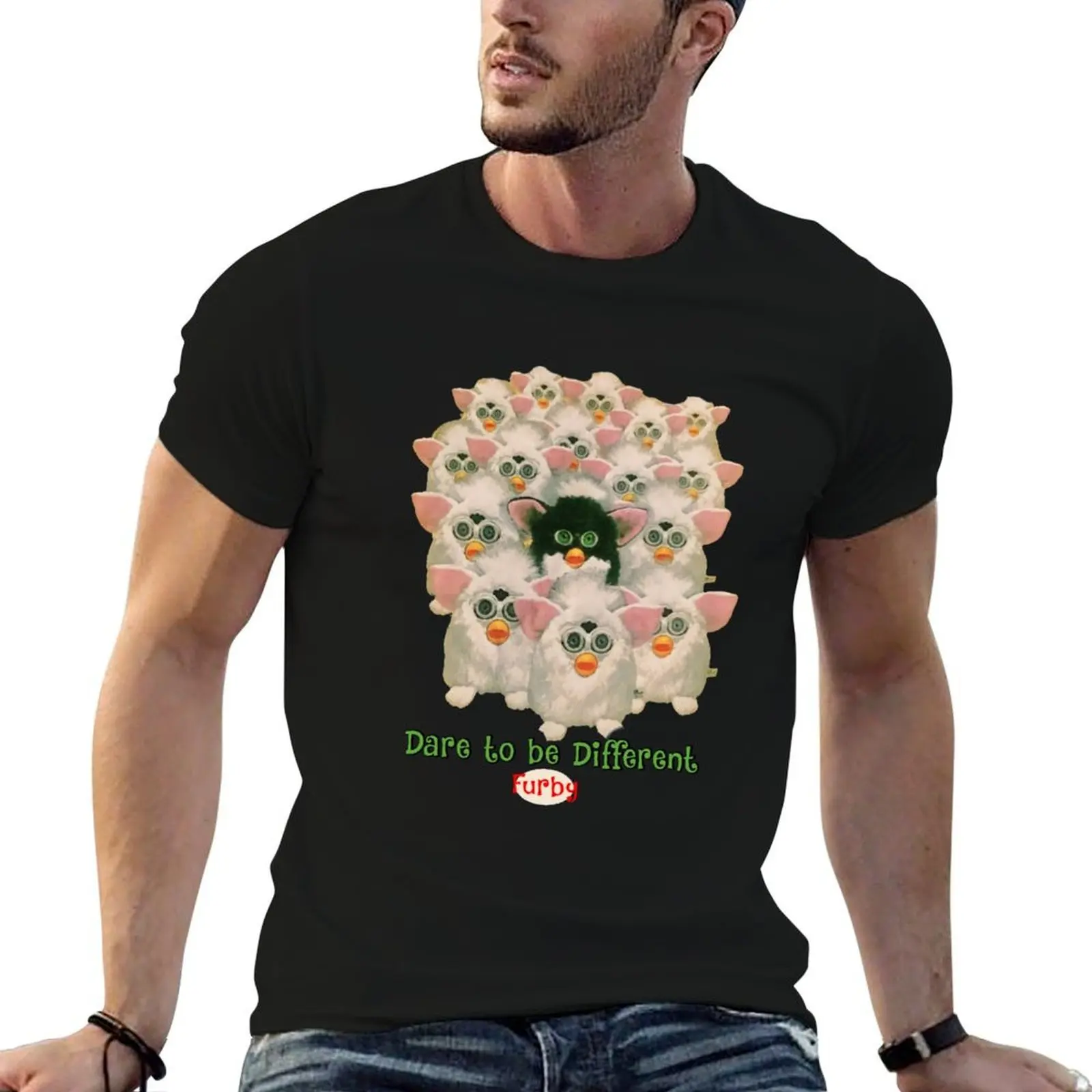 1999 Furby Vintage Dare To Be Different Tiger Electronics Classic 90_s + Y2k Pop Culture Craze Robotic Stuffed Animal Pr T-Shirt