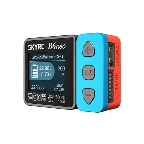 SkyRC-cargador inteligente B6neo DC 200W PD 80W, SK-100198 de batería para coche, barco, avión