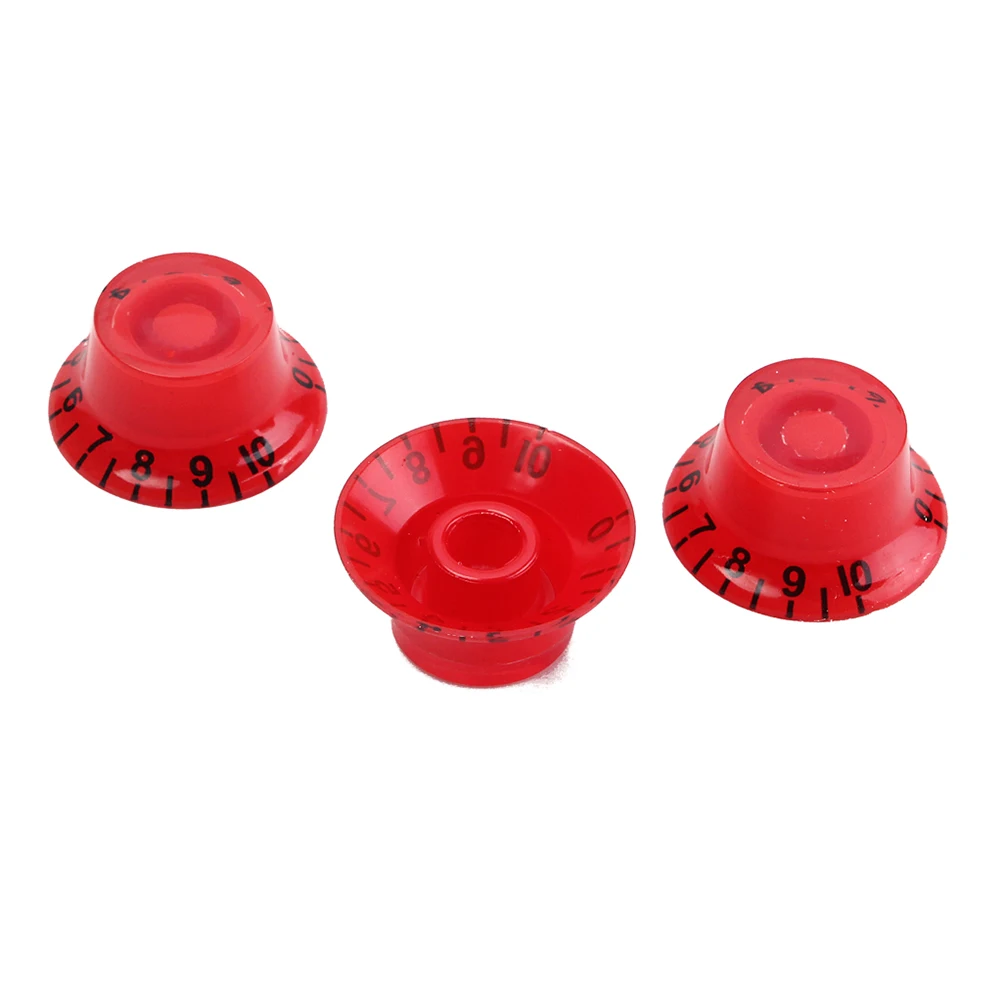 

3 PCS/Set Guitar Knob Electric Parts Black Letter Control Knobs Volume for Cap Premium Accessories