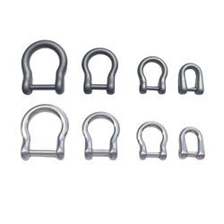 4 sizes CNC made Super fine Simple Matte smooth titanium U Shackle joint link connector DIY EDC Keychain FOB lanyard