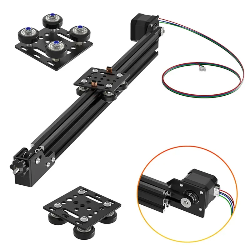 New Small 3D Printer Camera Slide European Standard Y-axis 2040 V-Slot Aluminum Profile Timing Belt Slide With Motor