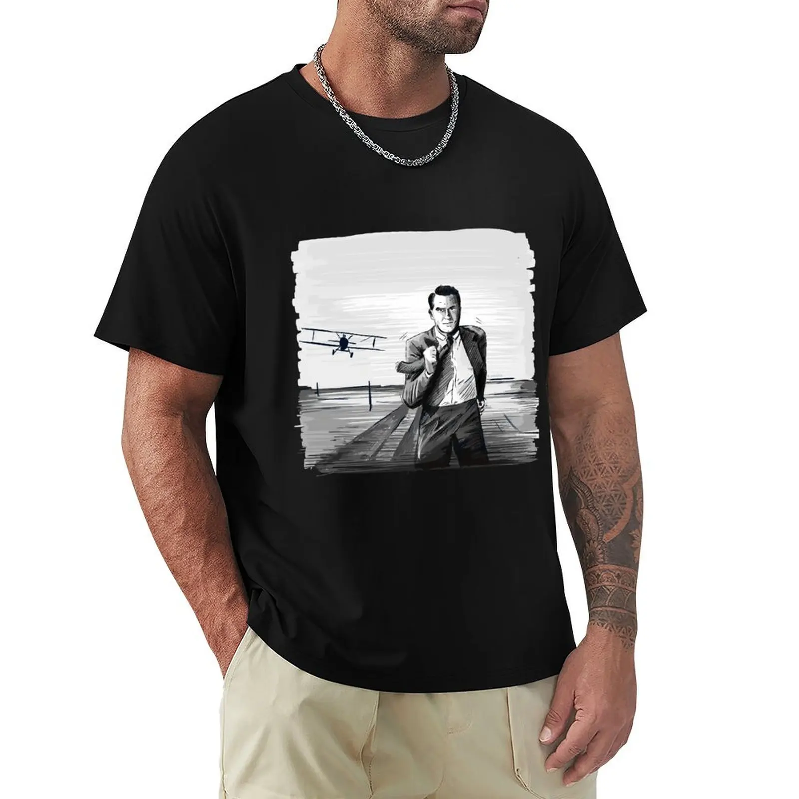 North by Northwest by Alfred Hitchcock T-Shirt Plus Size Lightweight Tee Shirt