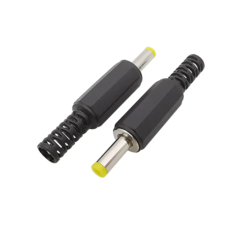 4.0mm x 1.7mm DC Power Supply Male Plug Straight Solder Connector DC 4.0*1.7mm Yellow Plugs Jack DIY Repair Adapter