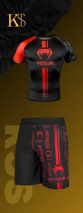 Meistverkaufte Herren- und Damen-Outdoor-Sport-Freizeit-Sets mit Kurzarm-Oberteil und Kurzhose; Kampfsport- und Boxbekleidung – Detail 14
